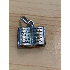 Book Sterling Silver Jewelry Charm